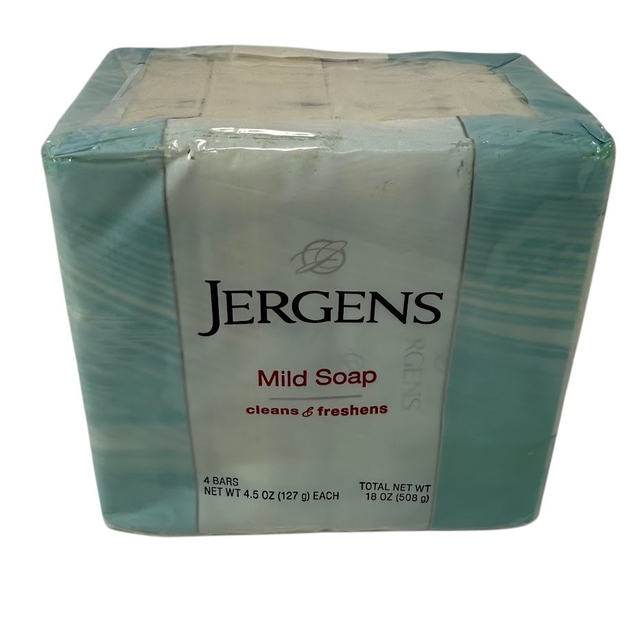 Jergens Mild Bar Soap Cleans Gentle 1 pack 4 Bars 4.5oz Discontinued Original