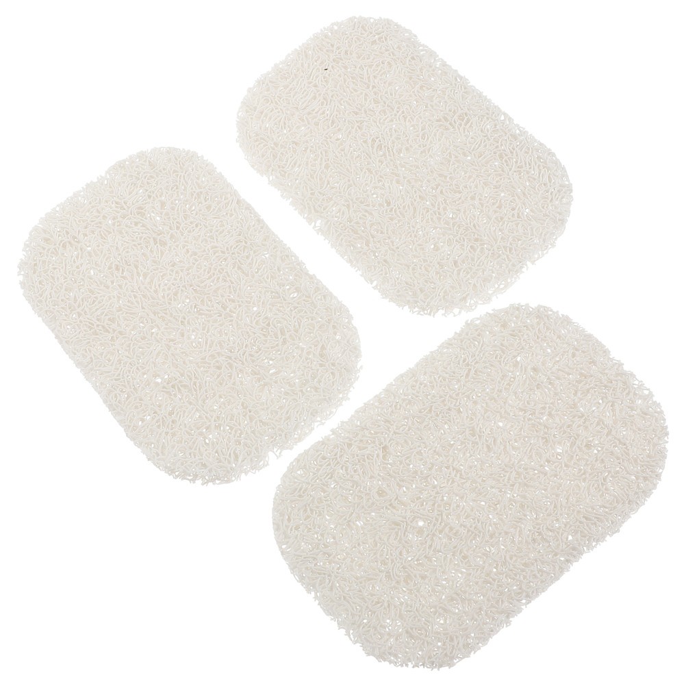 3Pcs Reusable Plastic Soap Box Soap Tray Holder for Bathroom Kitchen White