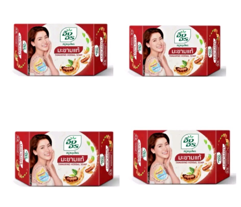 Soap​ Beauty​ Ing-On herbal soap, real tamarind formula, 85 gramsx 4