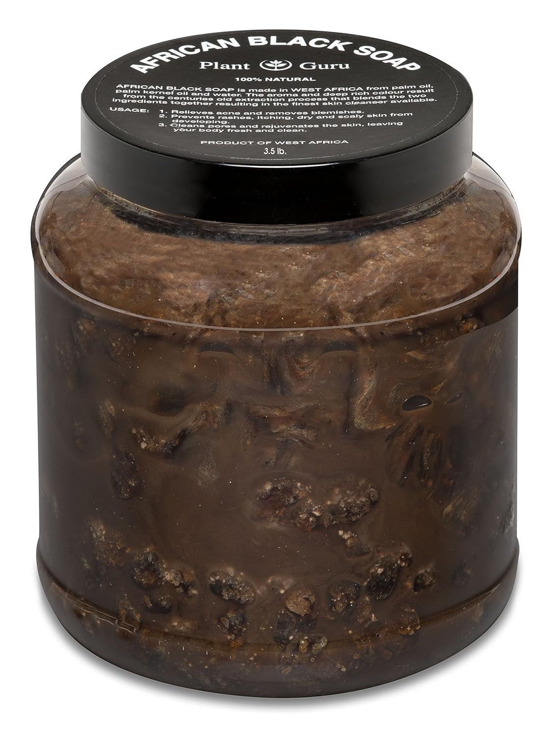 Large 3.5 lb African Black Soap – Unscented Natural Treatment for Skin & Hair