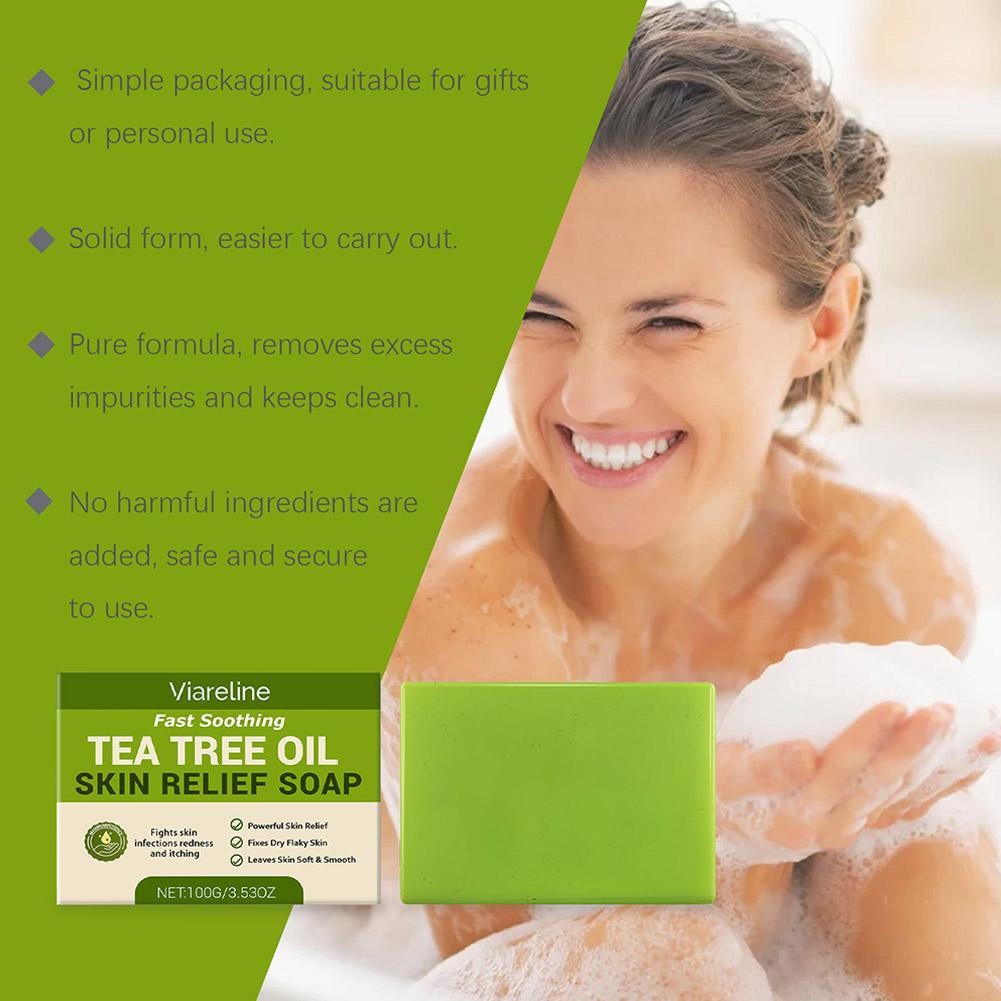 1/2/3X Relief Soap Bar, Loravey Tea Tree Oil Soap,Organic Soaps for Healthy Epid