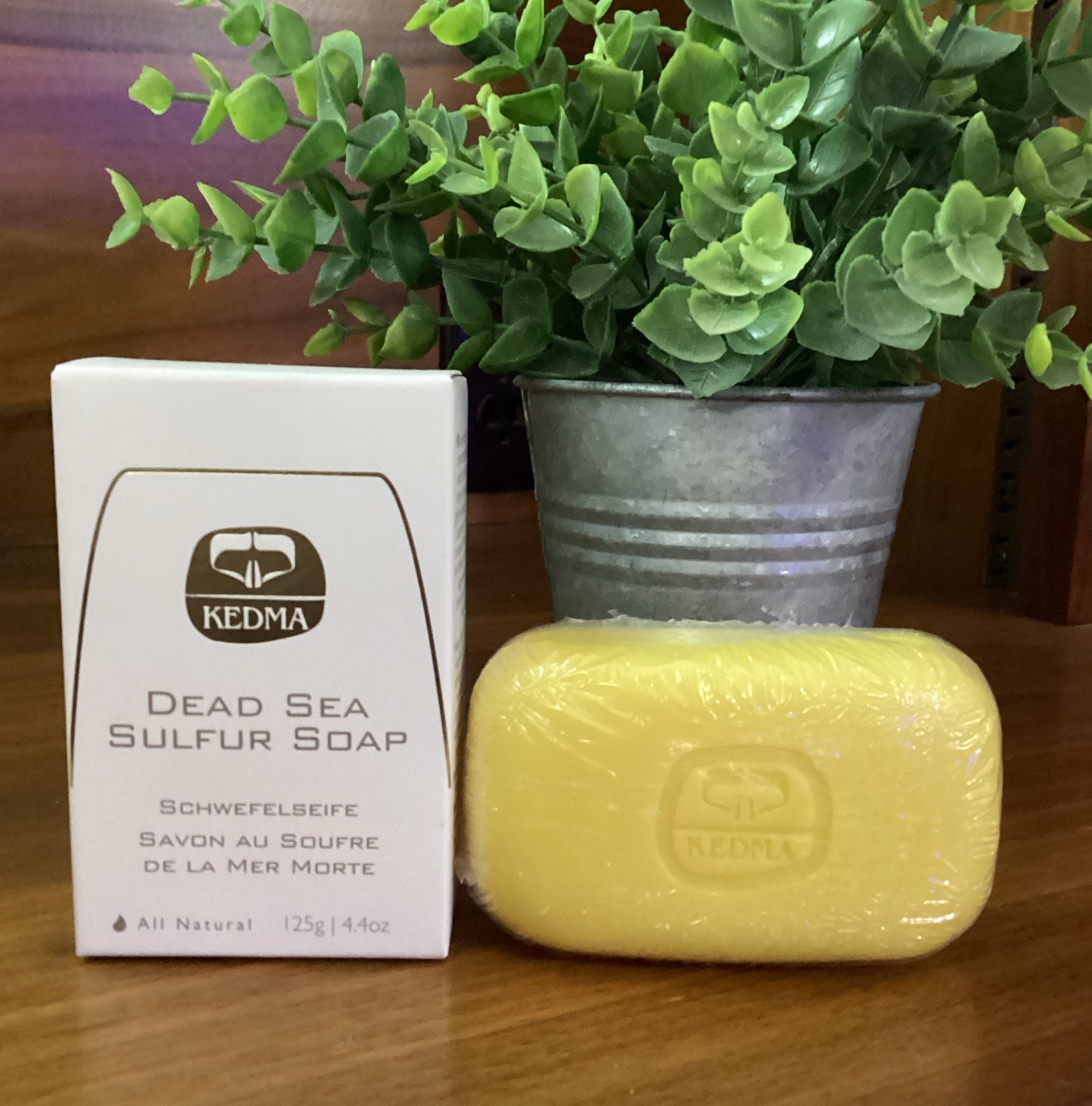 Kedma Dead Sea Sulfur Soap – 4.4 oz / 125 g- Brand New