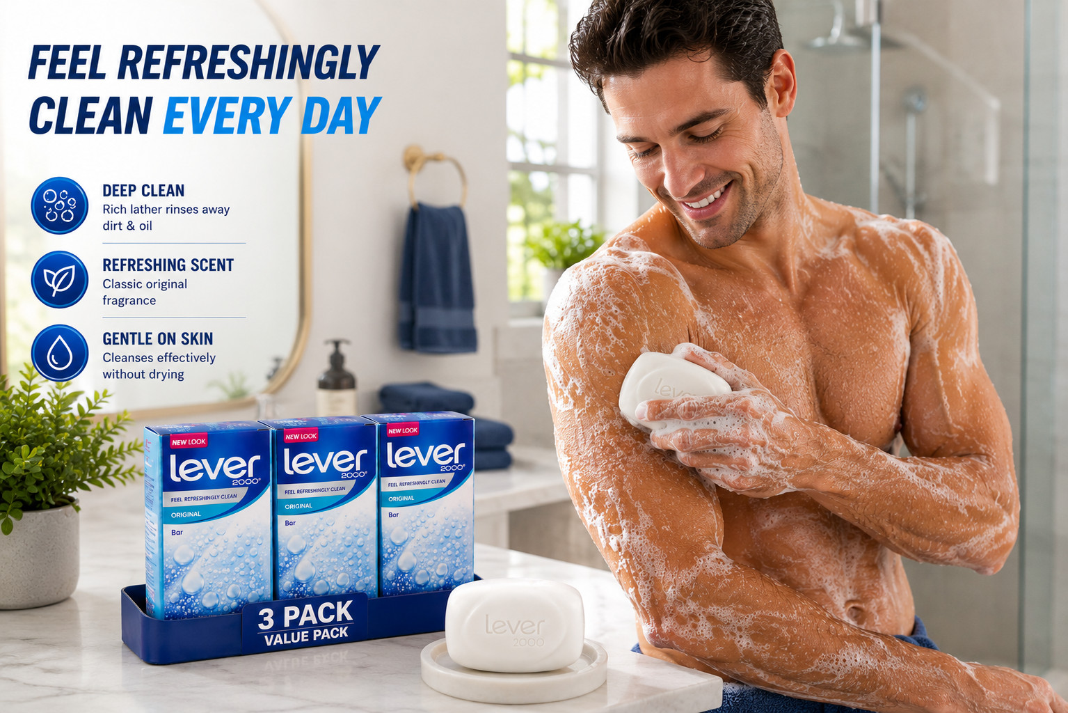 Lever 2000 Original Refreshing Bar Soap, 3.75 OZ 8 Count