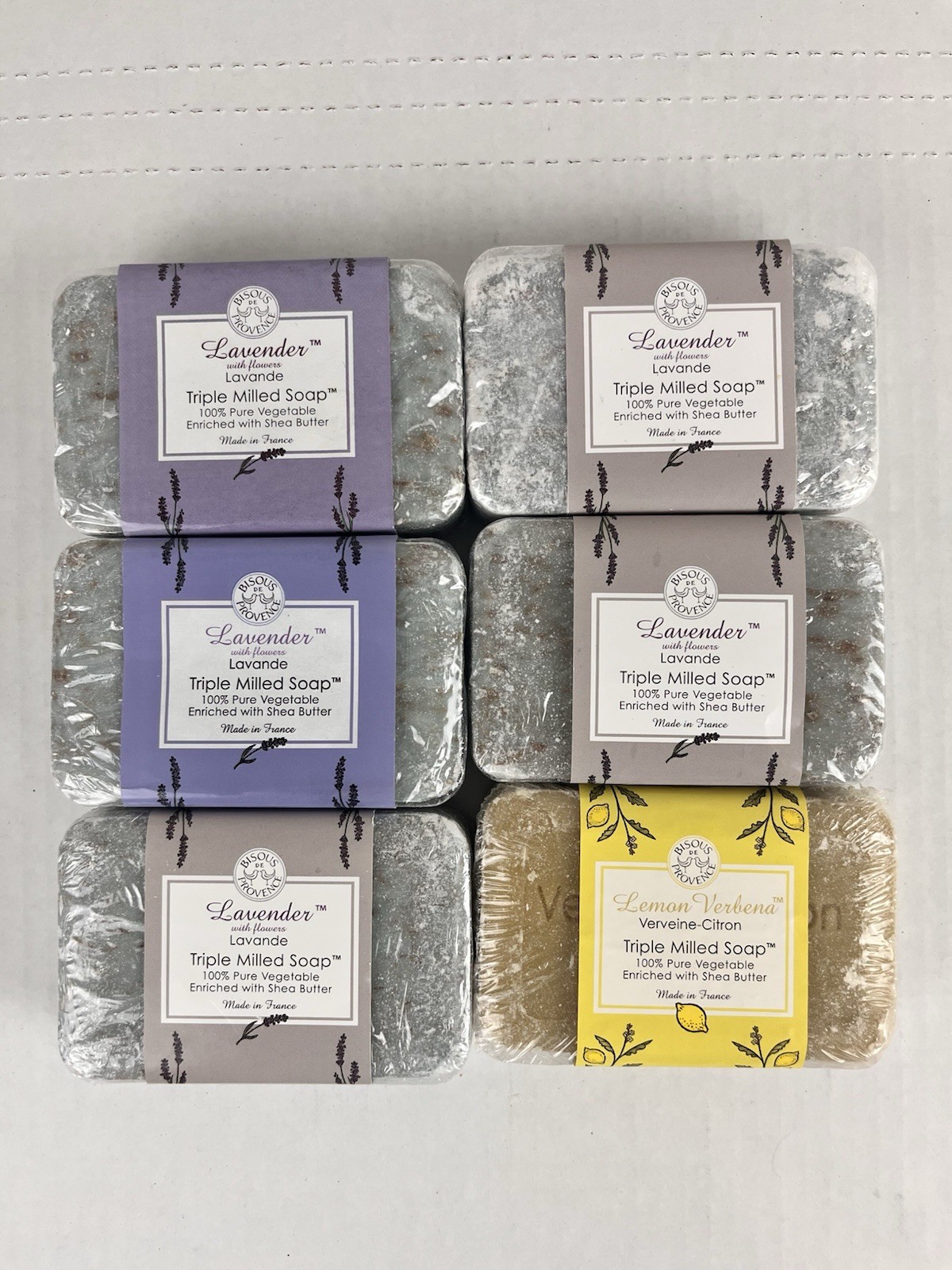 Trader Joe’s Bisous de Provence Lot of 6 French Triple Milled Soaps
