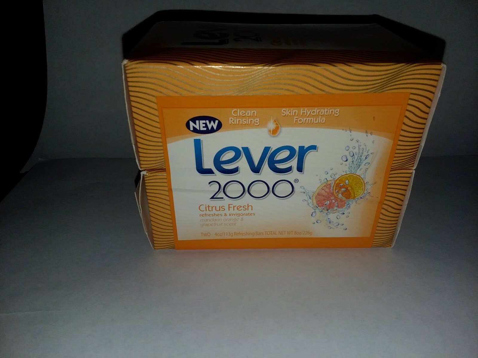 Lever 2000 Citrus Fresh Bar Soap 2 Bars. New In Box