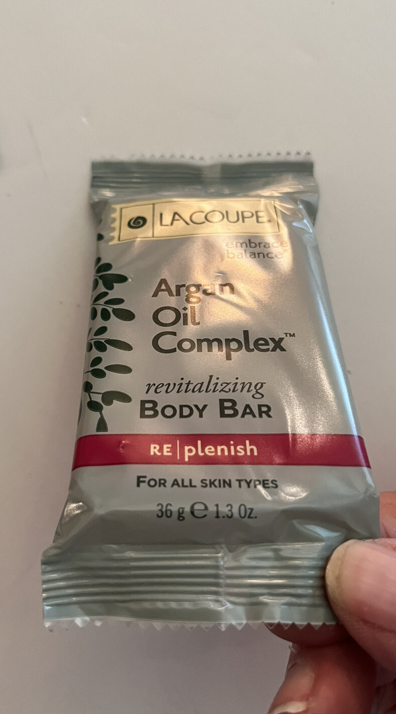 LaCoupe Argan Oil Complex Revitalizing Soap Lot of 10 1.3oz bars.