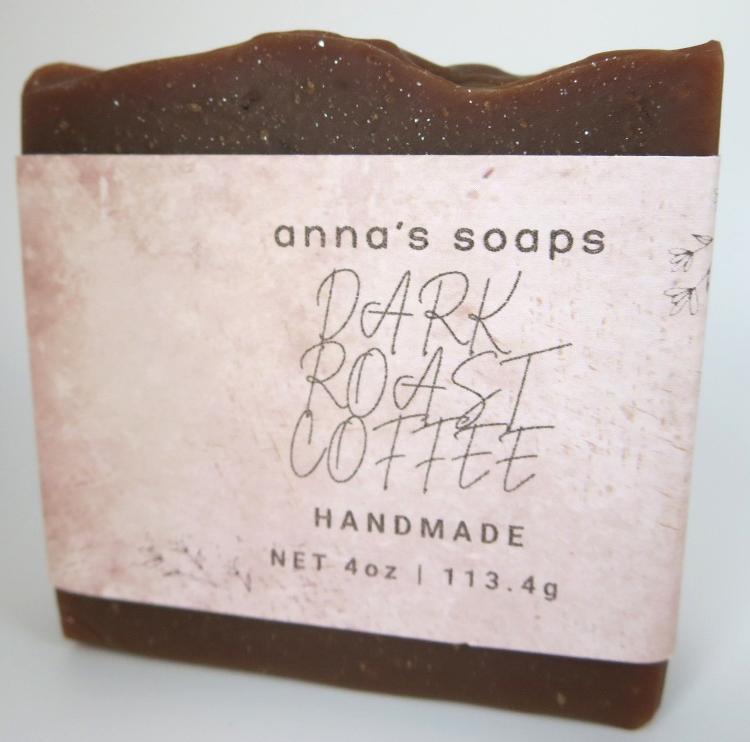 HANDMADE DARK ROAST COFFEE SCENTED SOAP COLD PROCESSED NON-TOXIC VEGAN 4oz