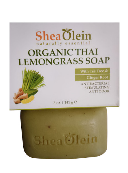 Organic Thai Lemongrass Soap Cleansing Skin Antibacterial Stimulating Anti Odor