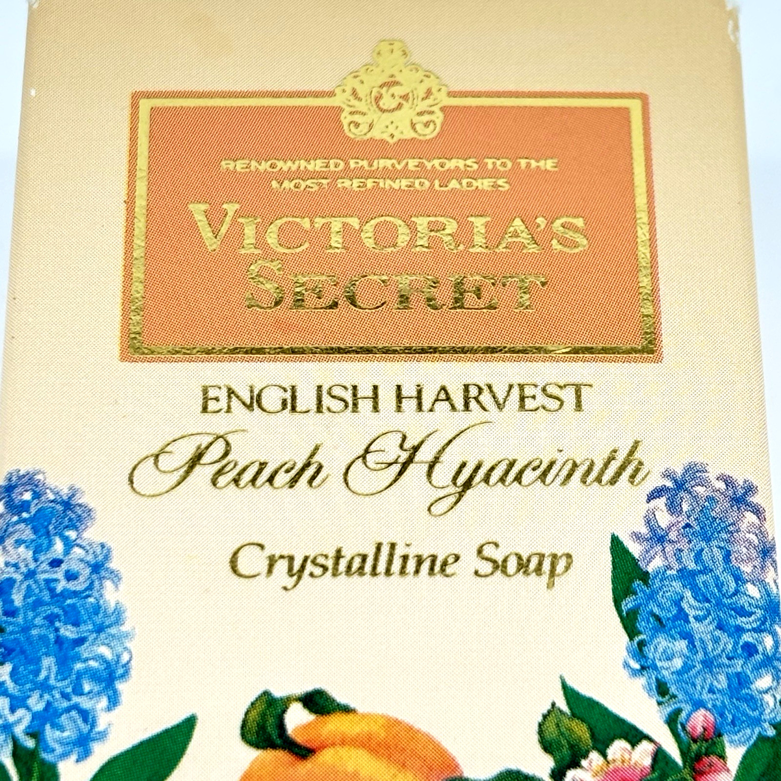 Victoria Secret English Harvest Peach Hyacinth Crystalline Soap 3.5 oz NIB VTG