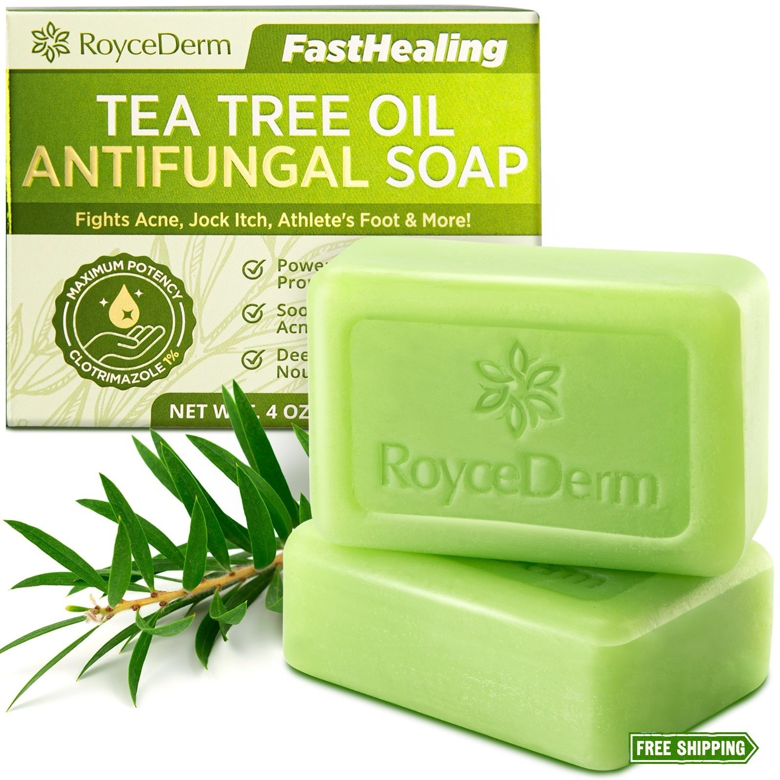 Roycederm Antifungal Antibacterial Tea Tree Soap | Treatment Soap for Face &…