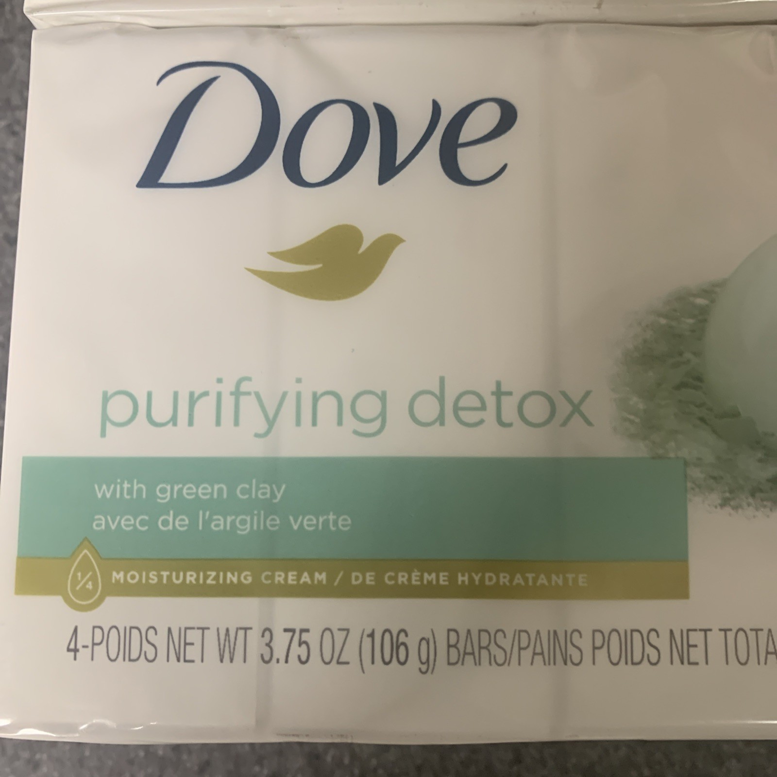8 Bars Dove PURIFYING DETOX with Green Clay Beauty Bar 3.75 Oz Soap