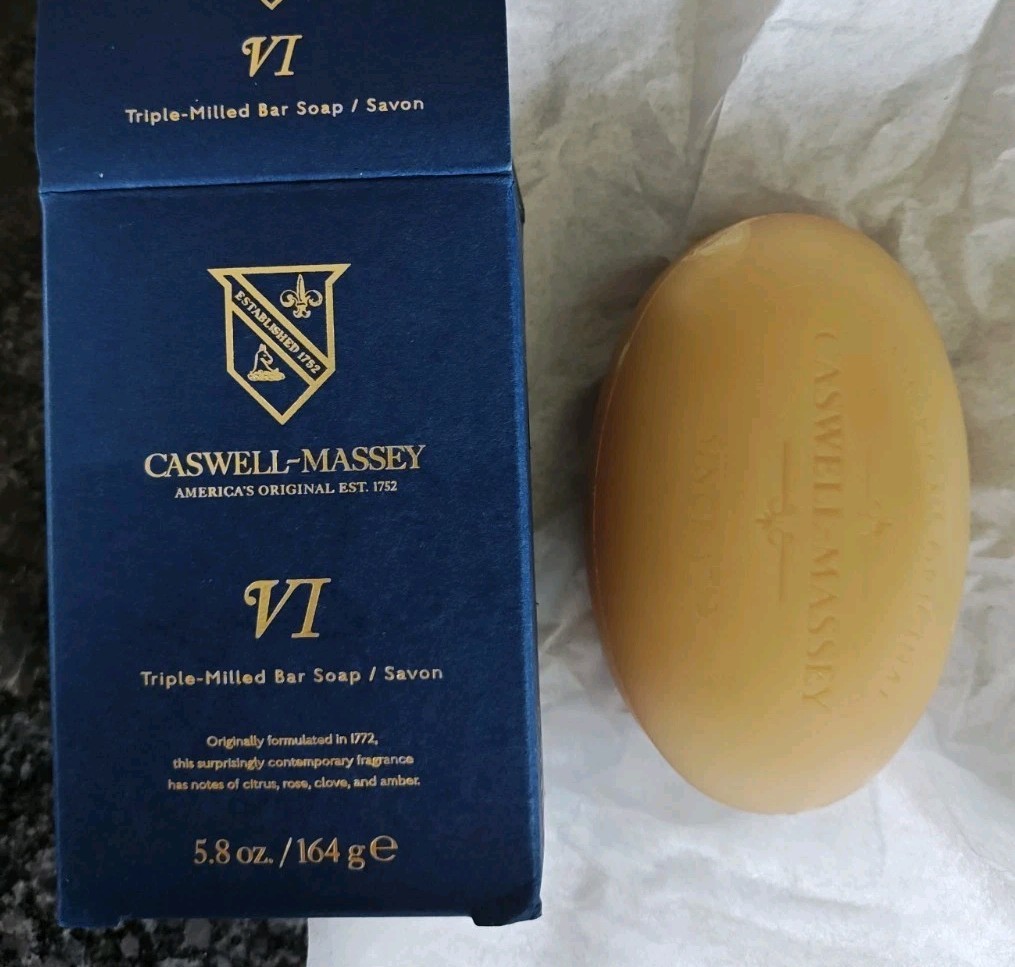 Caswell Massey VI 6 Triple Milled Single Bar Soap 5.8 Oz