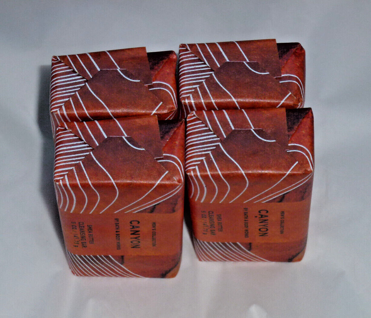Bath & Body Works CANYON MEN’S COLLECTION 5 OZ SHEA BUTTER CLEANSING BAR X 4