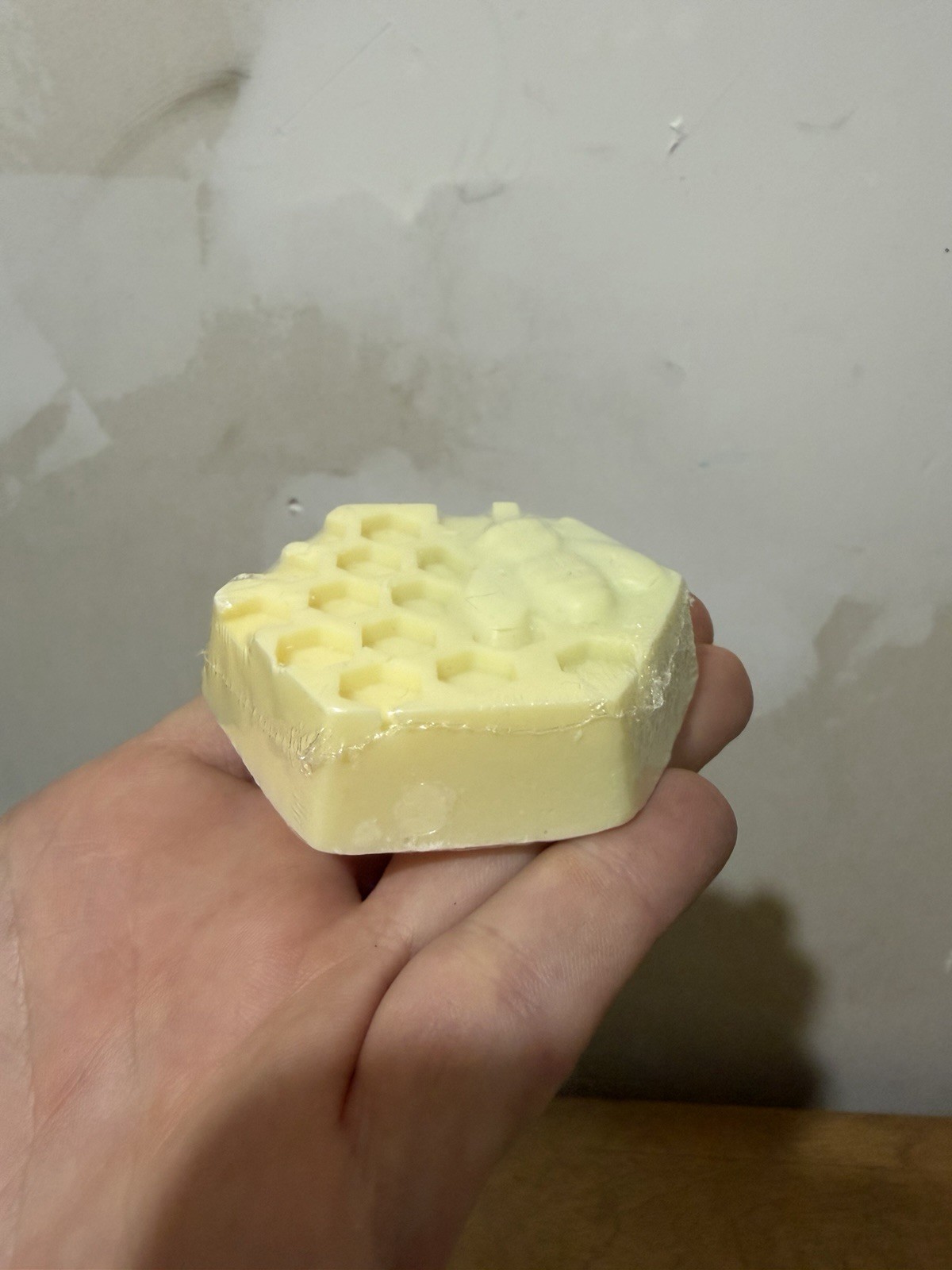 x2 Honeycomb Honey Bee Shapes Ivory Anchors Goat Milk Soap Formed Bars Decor
