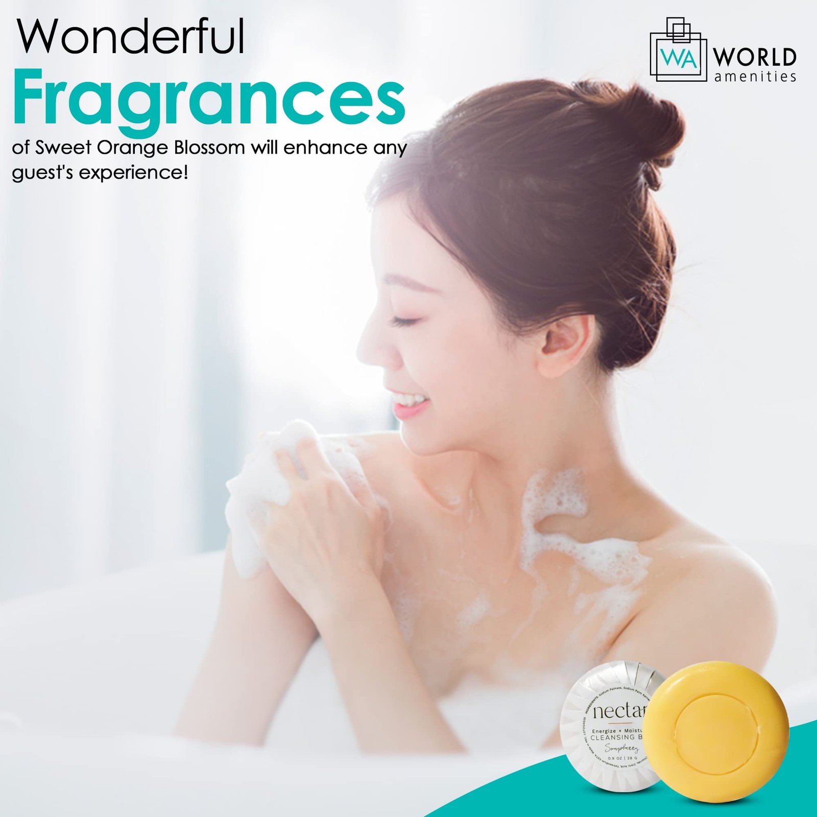 World Amenities Nectar Bulk Cleansing Bar Round | 100 Count, 0.7 oz | Sweet O…