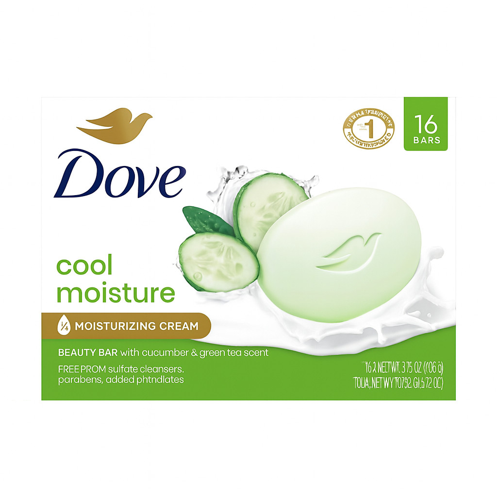 Dove Beauty Bar Cool Moisture, 3.75 oz | Choose 4-32 Bars | New