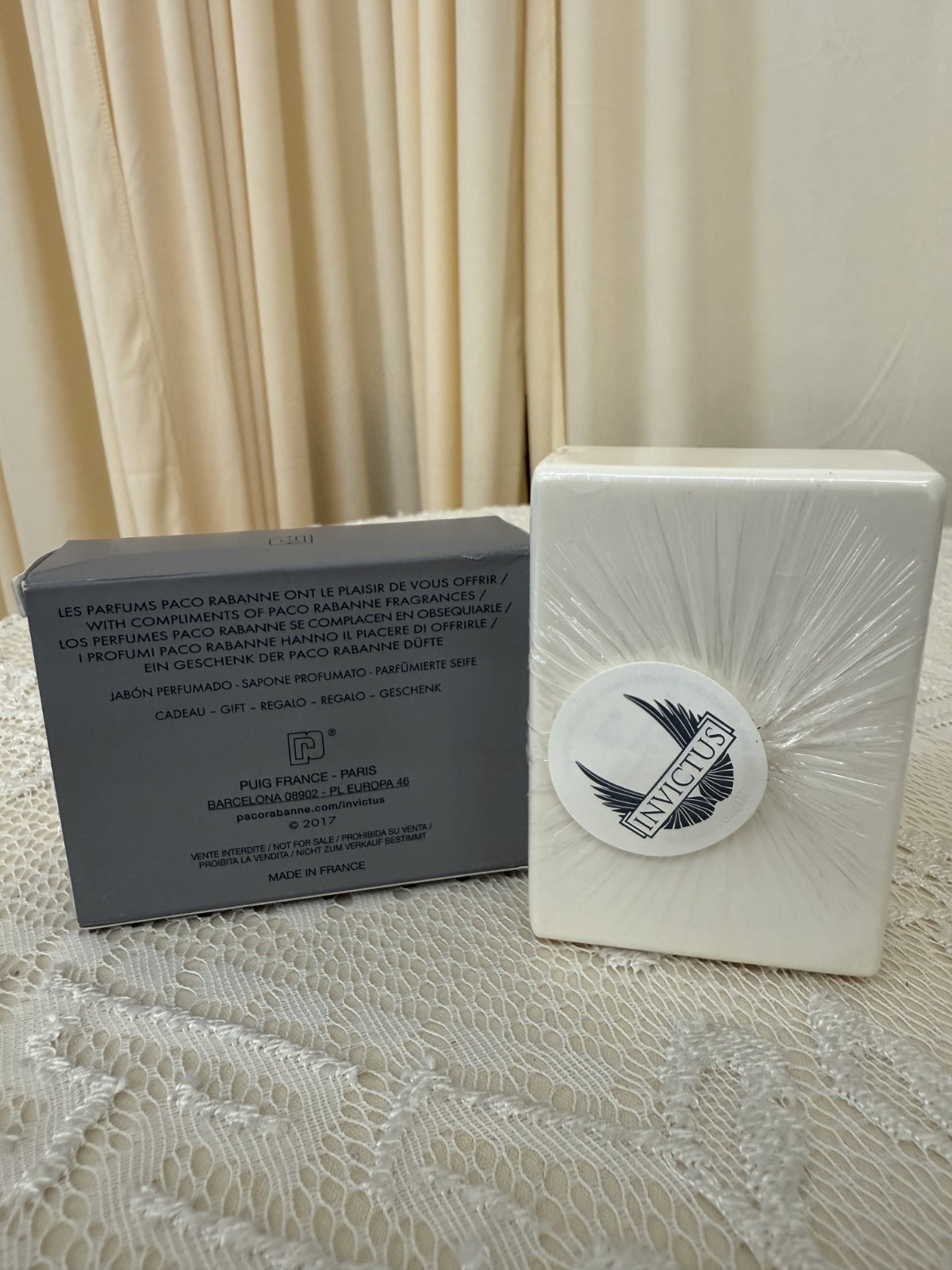 Paco Rabanne Invictus 100g Bar Soap (new with box)