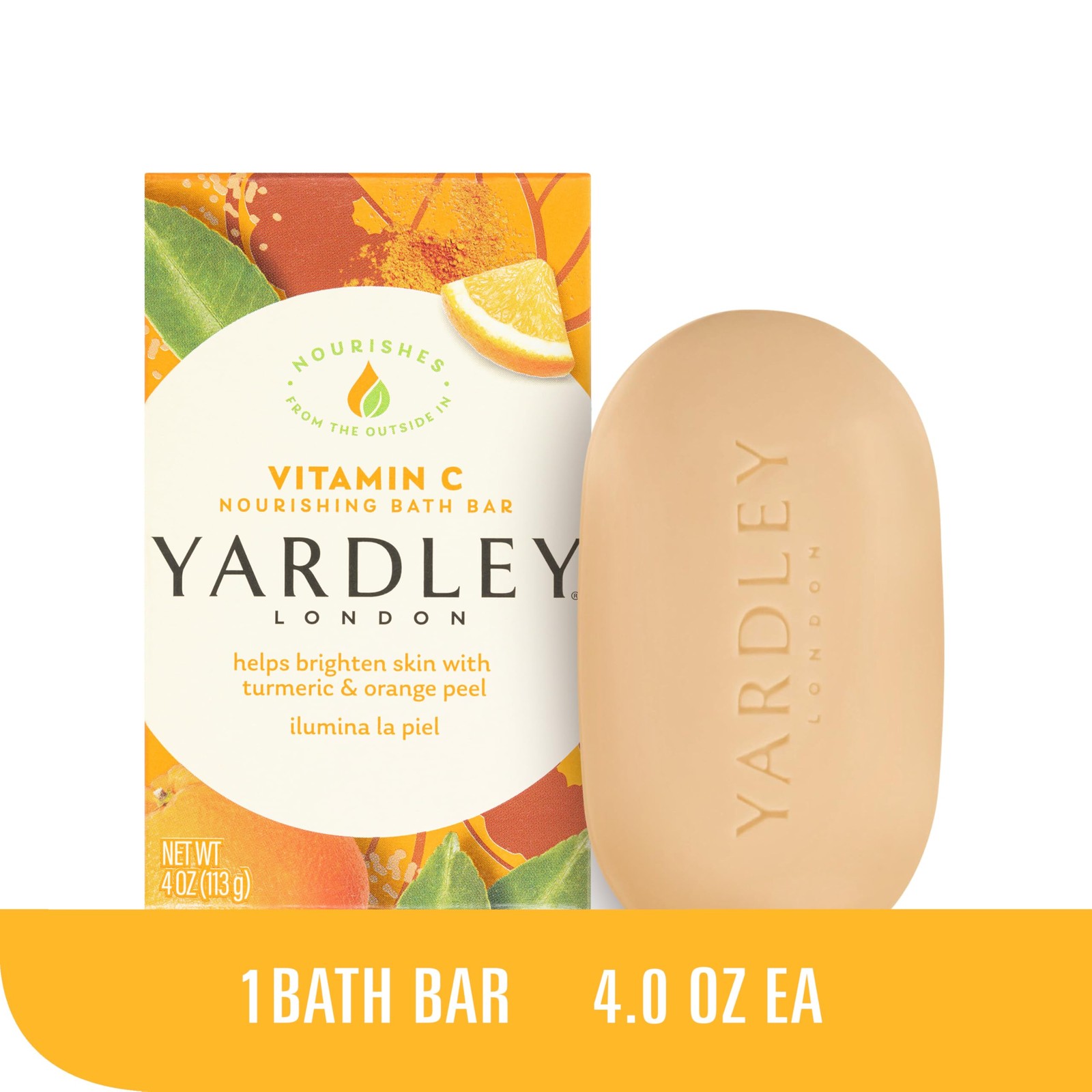Yardley, London Vitamin C Bath Bar, 4 Ounce 4 (Pack of 1), No Color