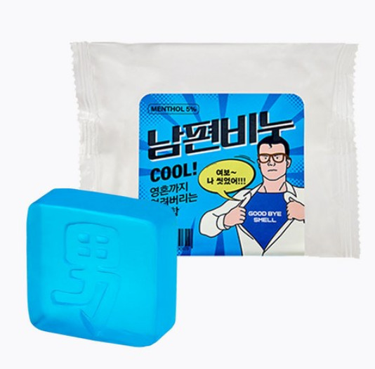 Nampyeon Soap 5% Cool Menthol Body Soap Men Odor Defense Cooling Effect 100g 2pc