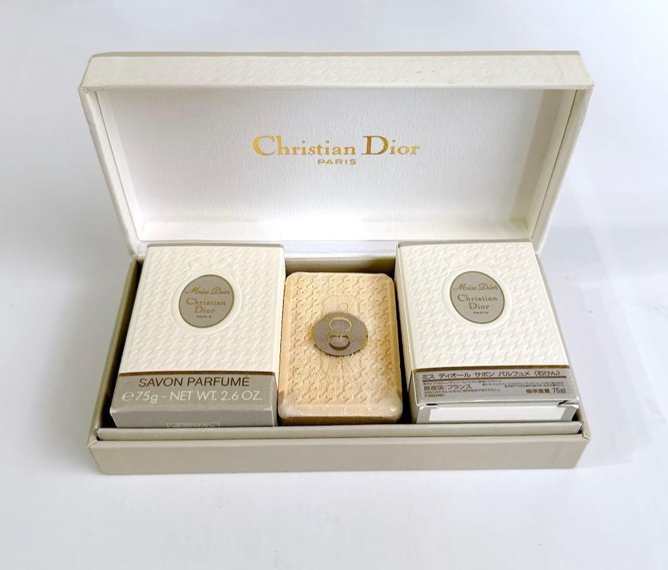 Dior Miss Dior Soap 75g / 2.6 oz x3 New – Soap Bars Have Minor Corner Scuffs