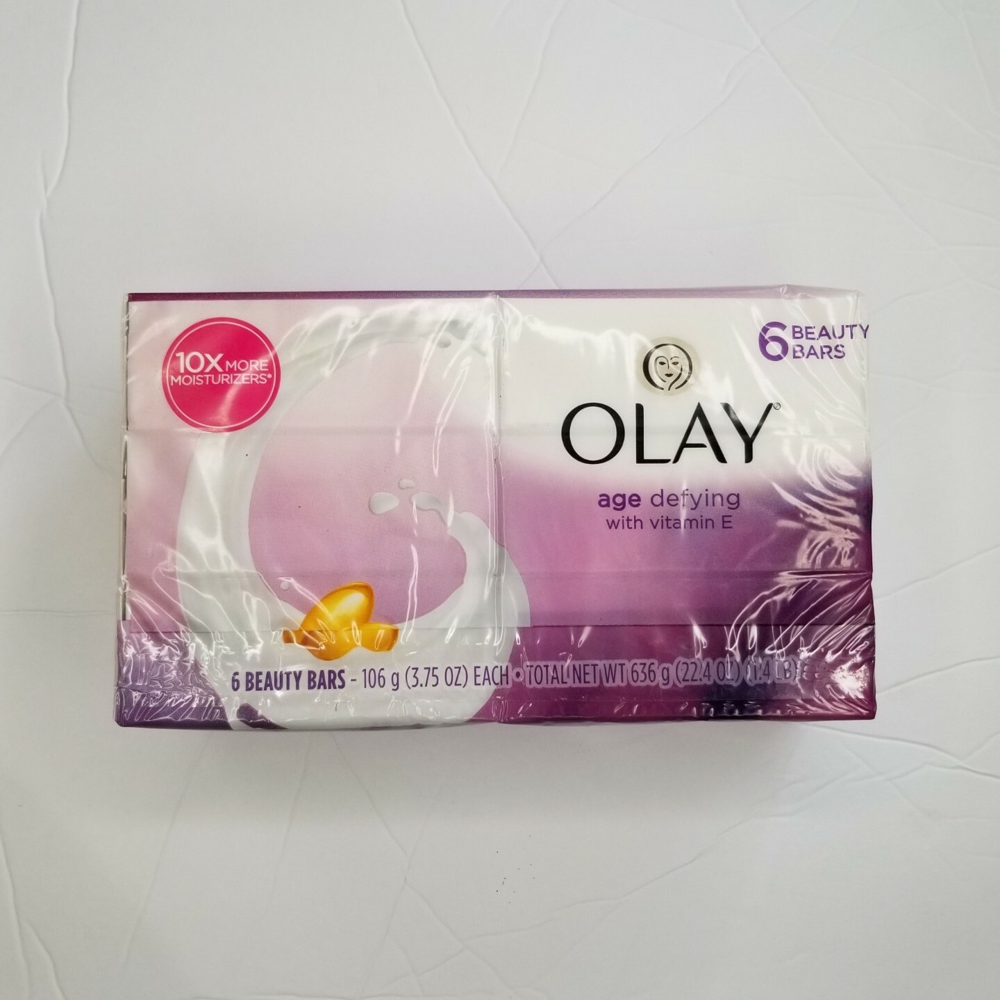 Olay Age Defying w/ Vitamin E Beauty Bar Soap, 6 Bars, Original Old Formula