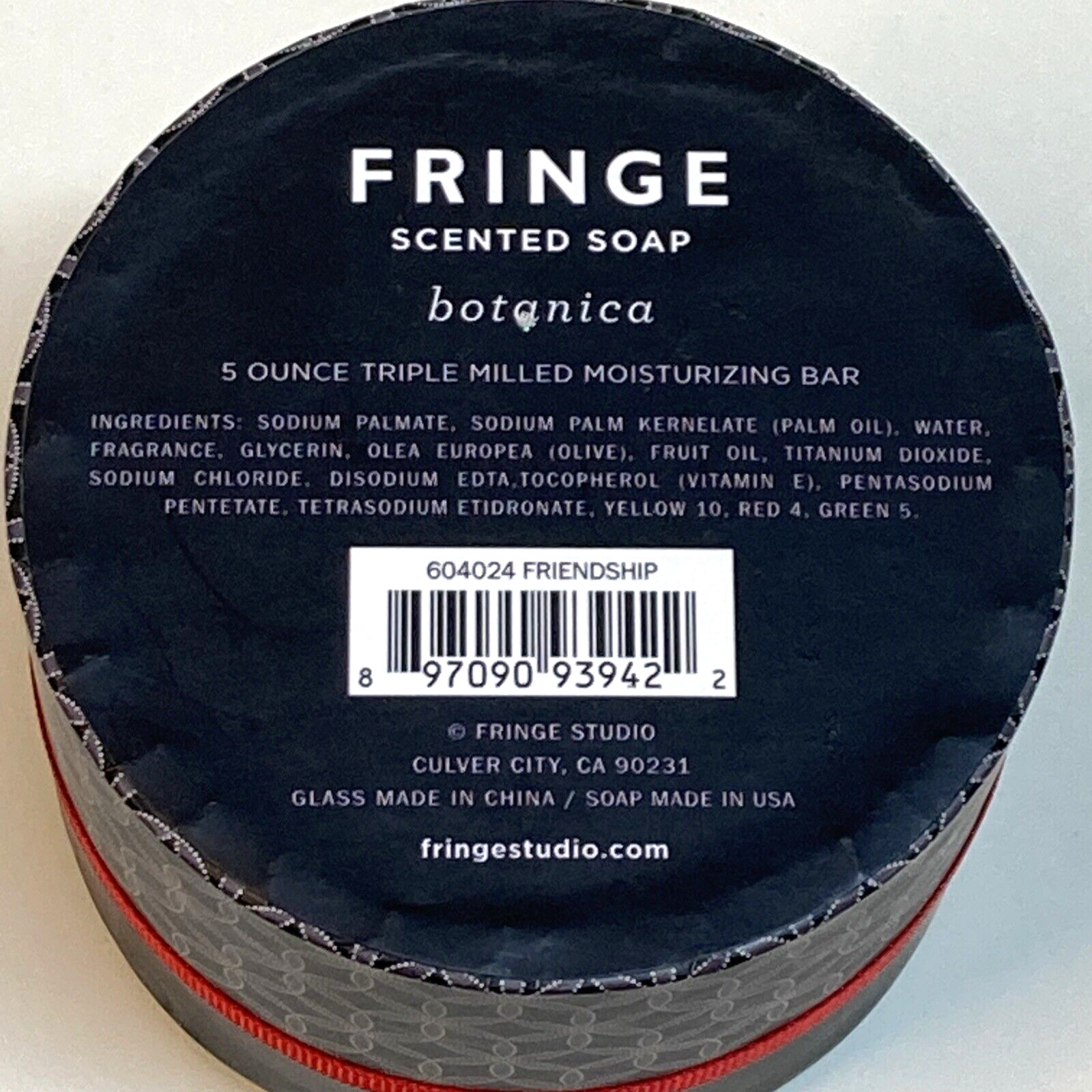 Fringe Studio Botanica Scented Moisturizing Soap Bar Friendship Trinket Box NOS