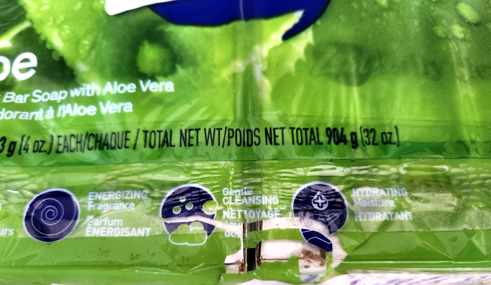 NIP ZEST 8 Bar Aloe Deodorant Soap 4 Oz Each Odor Protection Hydrating