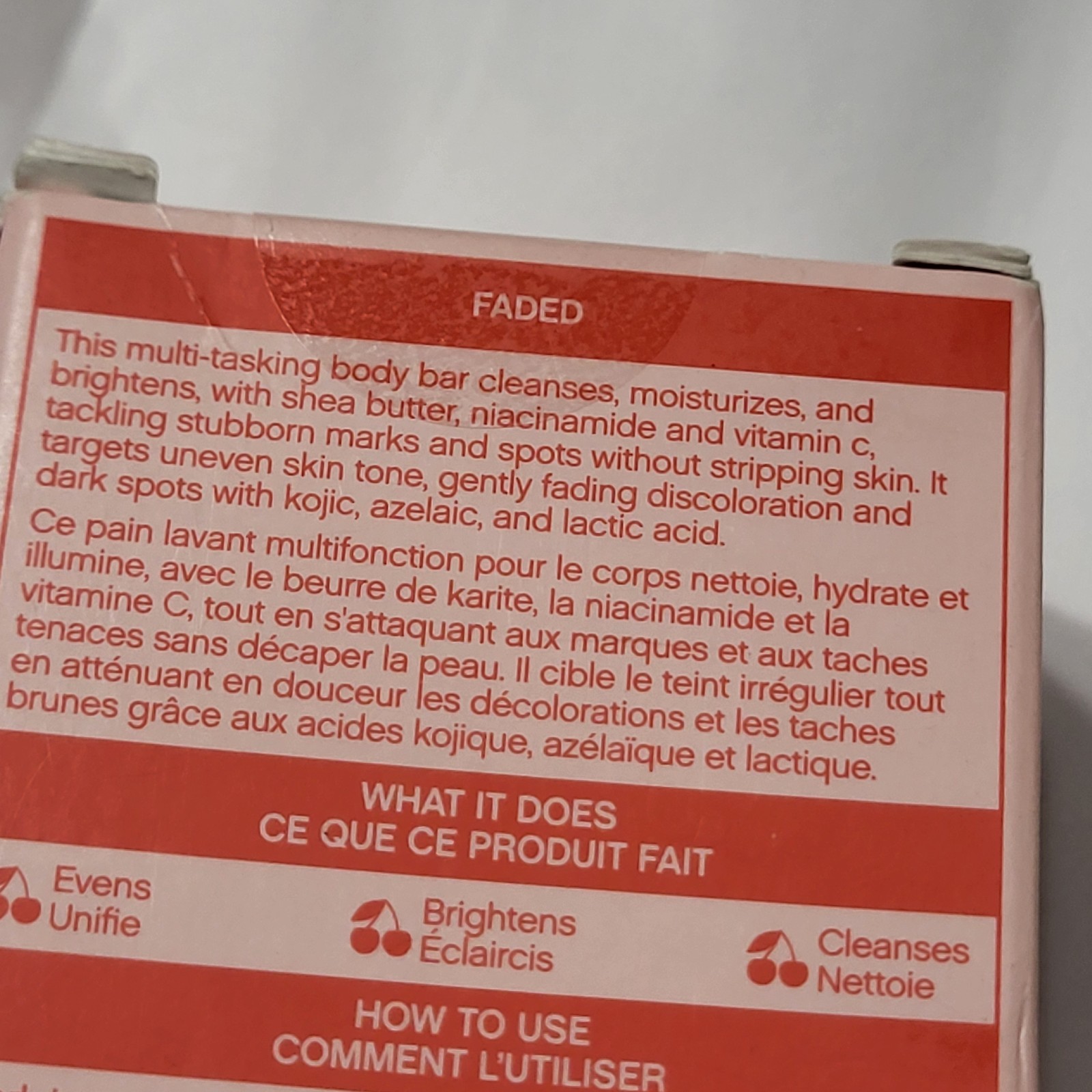 Faded Cleansing Bar for and Body | Kojic Acid, & Lactic Acid | Moisturizes | …