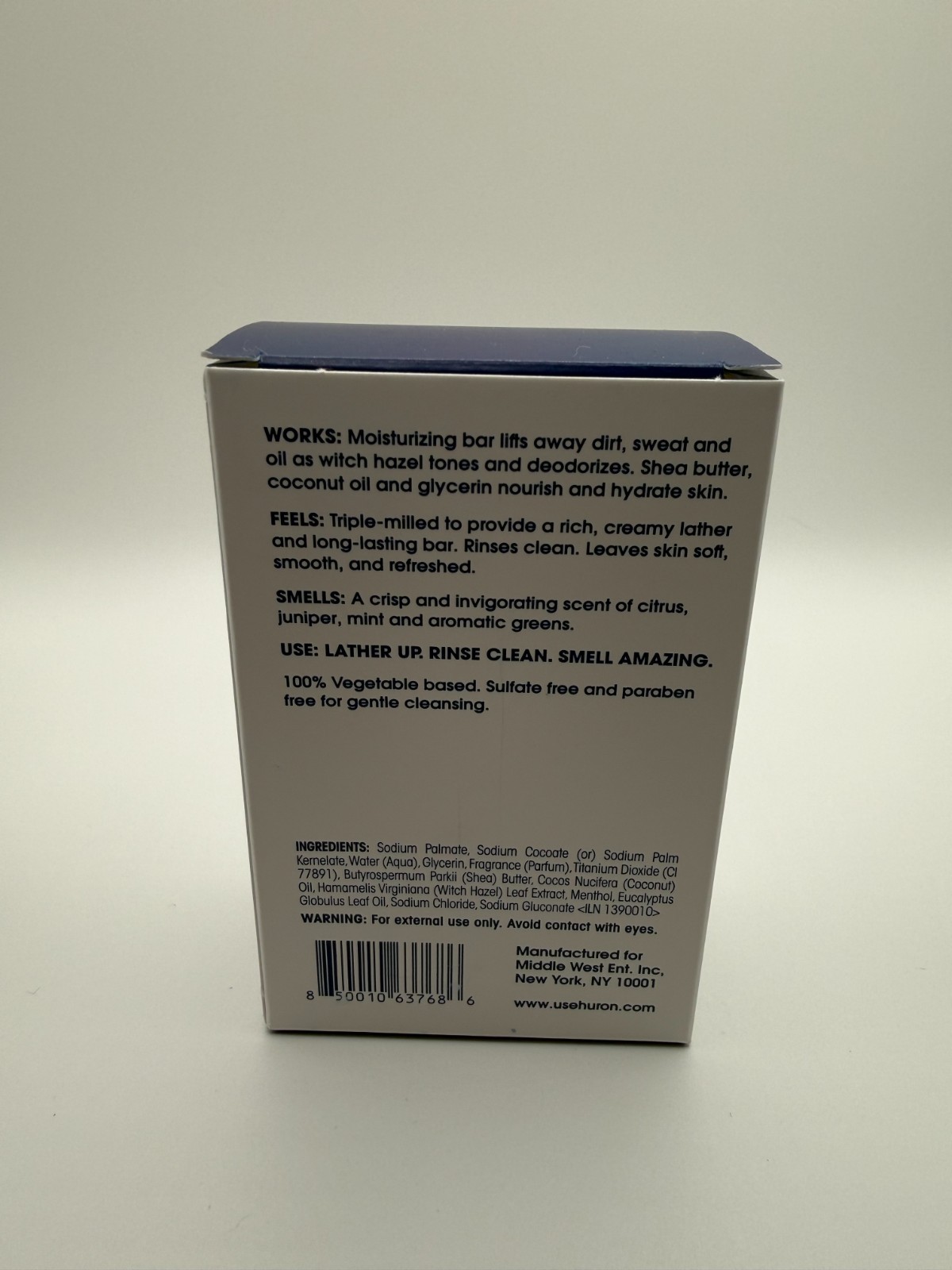 Huron Bar Soap Citrus + Eucalyptus 5oz Moisturizing Gentle Cleansing – Brand New