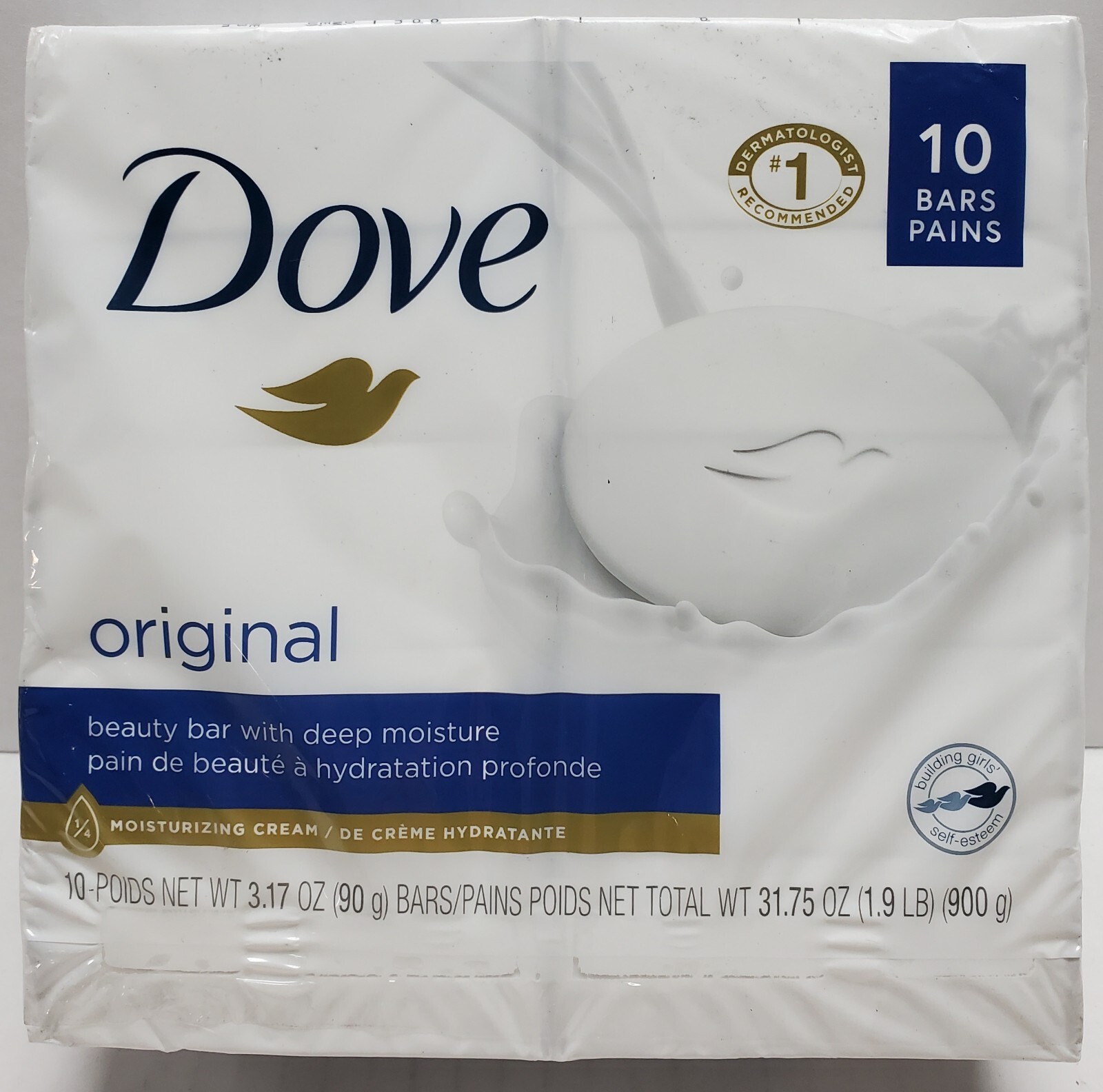 Dove Original Moisturizer Cream Bars, Original, 3.17 oz, 10 Ct