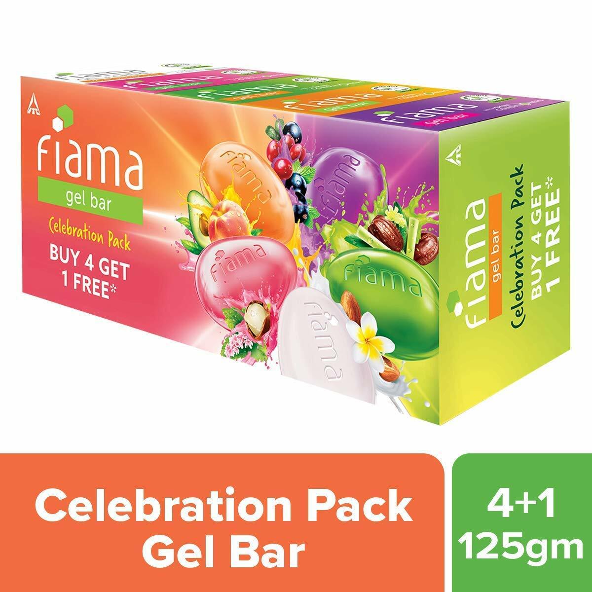 Fiama Gel Bar Celebration Pack with 5 unique Gel Bars skin conditioners 125 g us