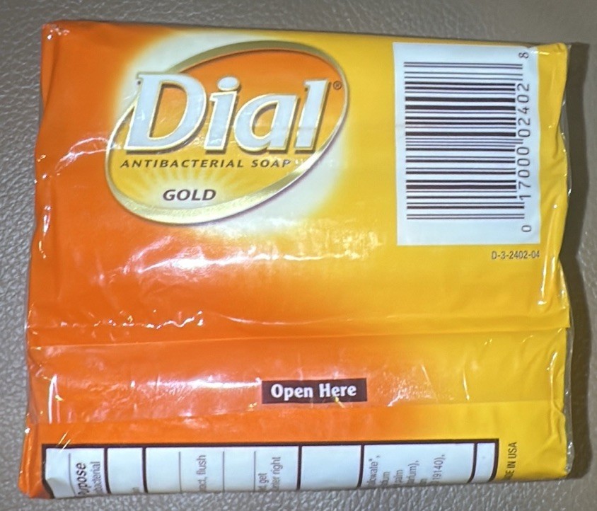 Dial Antibacterial Soap (Gold) 3-Pack Bars 4.5 oz Each Net Wt 13.5 oz-New/Sealed
