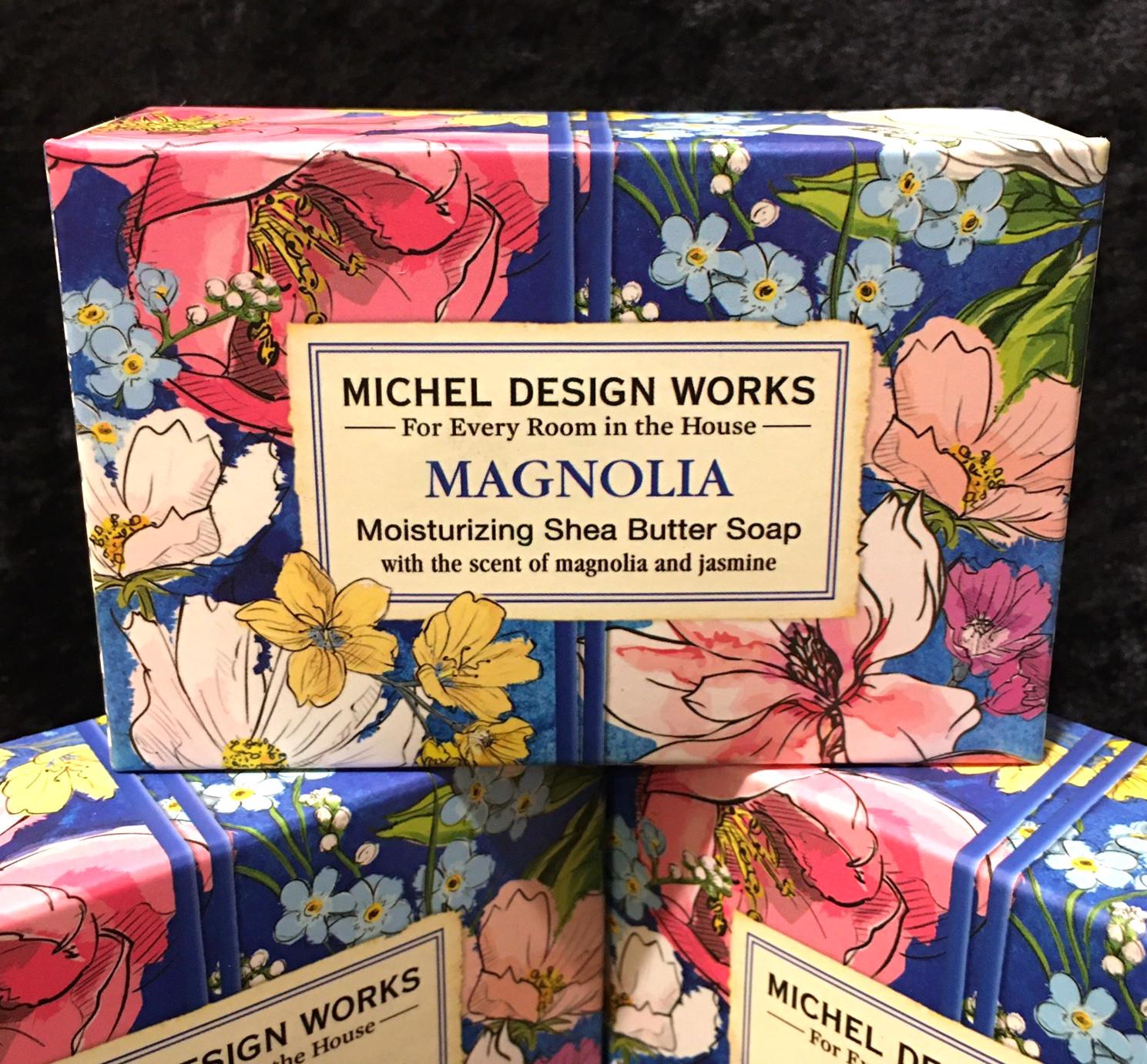 Michel Design Works Artisanal Bath Body Soap Magnolia Jasmine 3 – 4.5oz Bar Lot