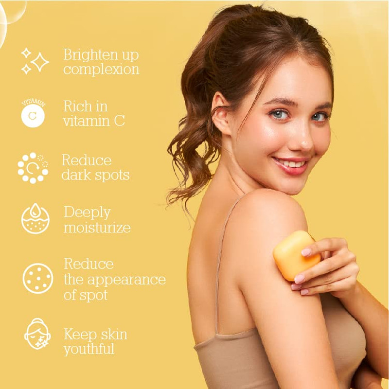 Jabón iluminador con ácido kójico blanco y vitamina C Koji,