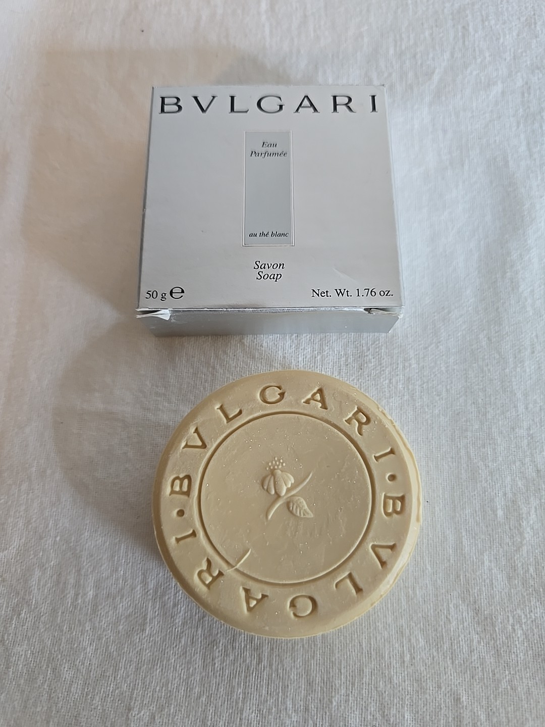 NIB (Bulgari) Bvlgari Eau Parfumee Au The Blanc Savon Soap Bar 1.76 Oz/50g