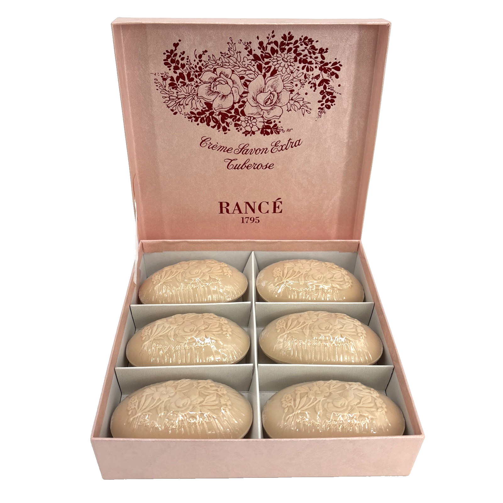 Rance 1795 Creme Savon Extra Tuberose Bar Soap Set of 6 Bars (3.5oz) Italy NIB
