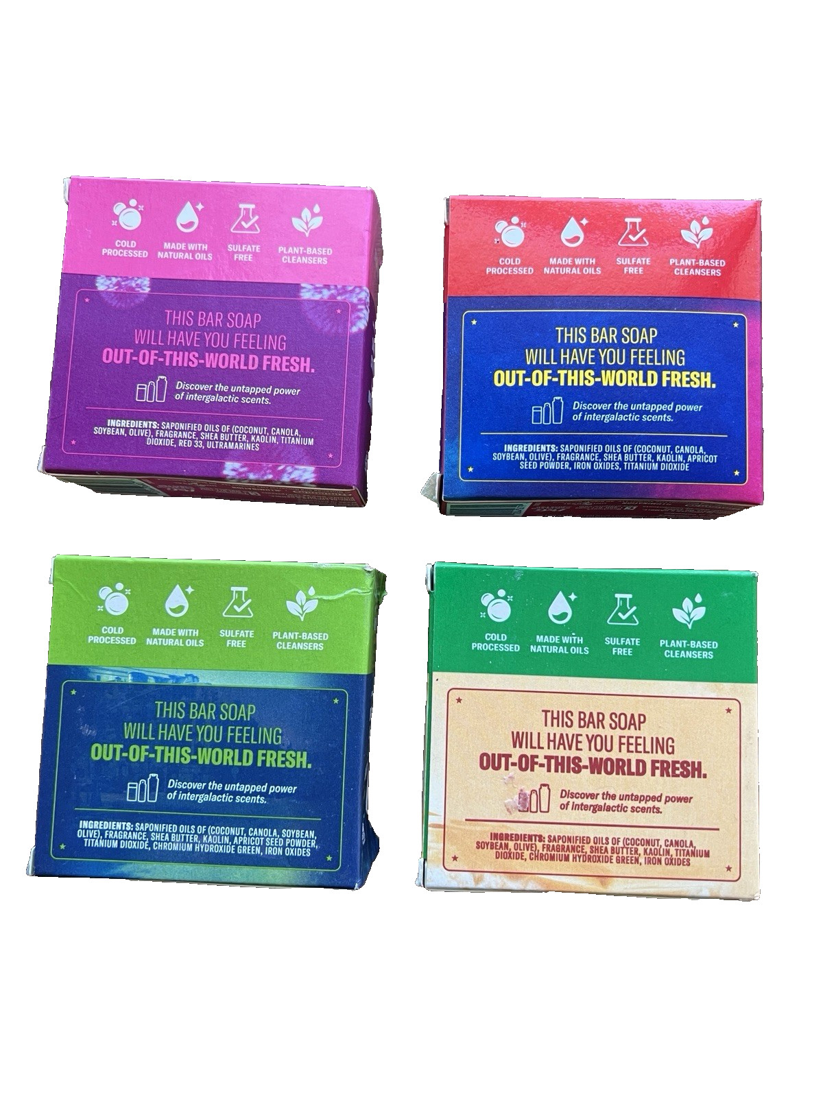 4 Piece Set Old Spice Super Mario Galaxy 5oz Soap Bars Mario Luigi Peach Yoshi
