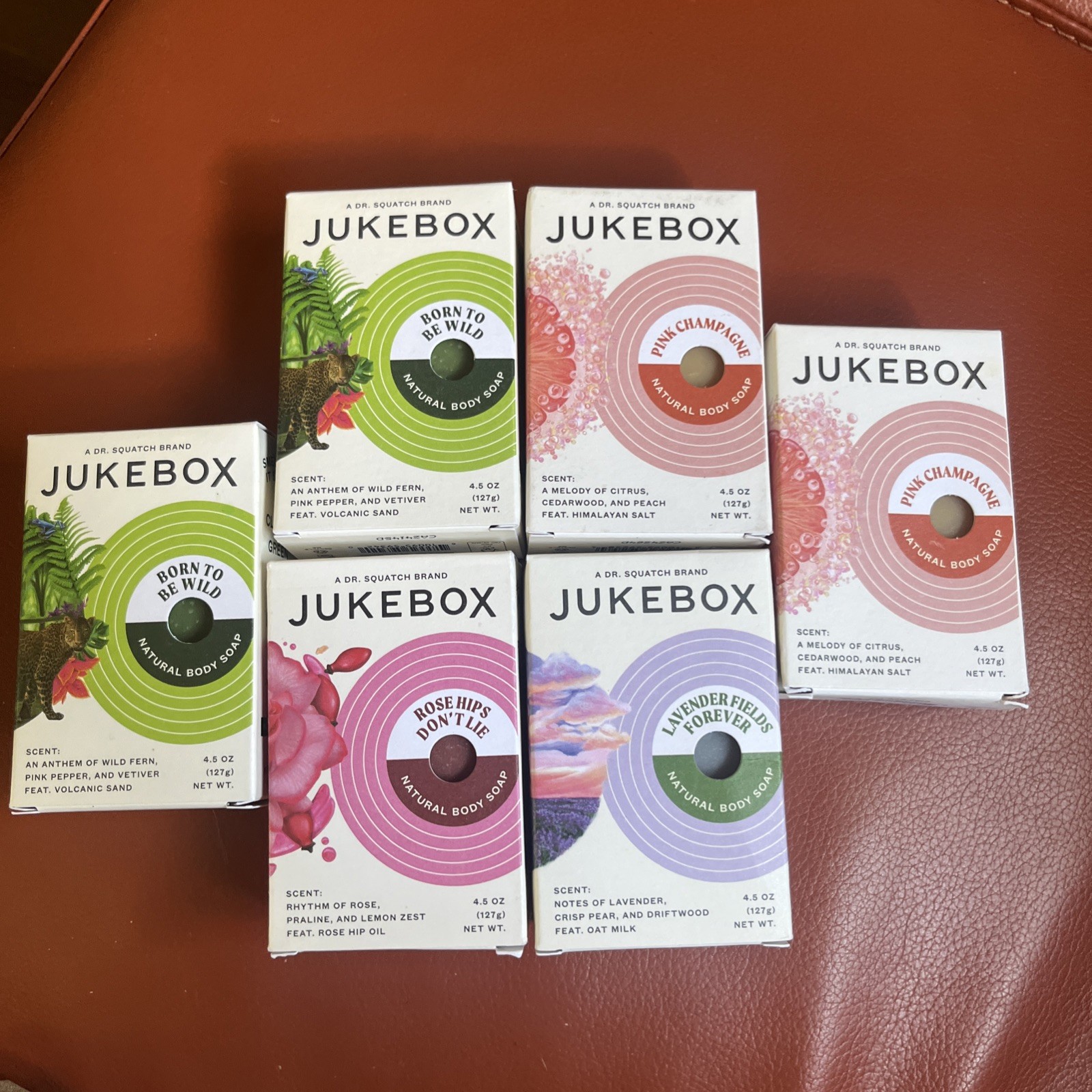 Lot 6 Mixed Boxed Bars Of Jukebox By DrSquatch Pics For Scents