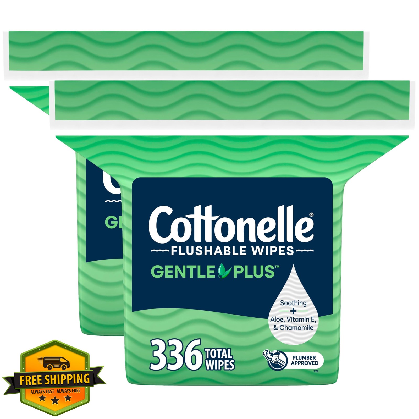 Cottonelle Flushable Wipes 2 Refill Packs 336 Total