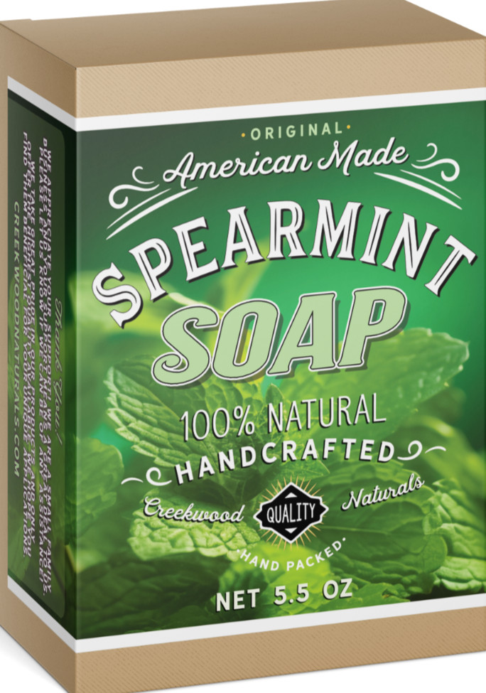 Handcrafted Spearmint Soap Bar – American Made All Natural Soap with Spearmint