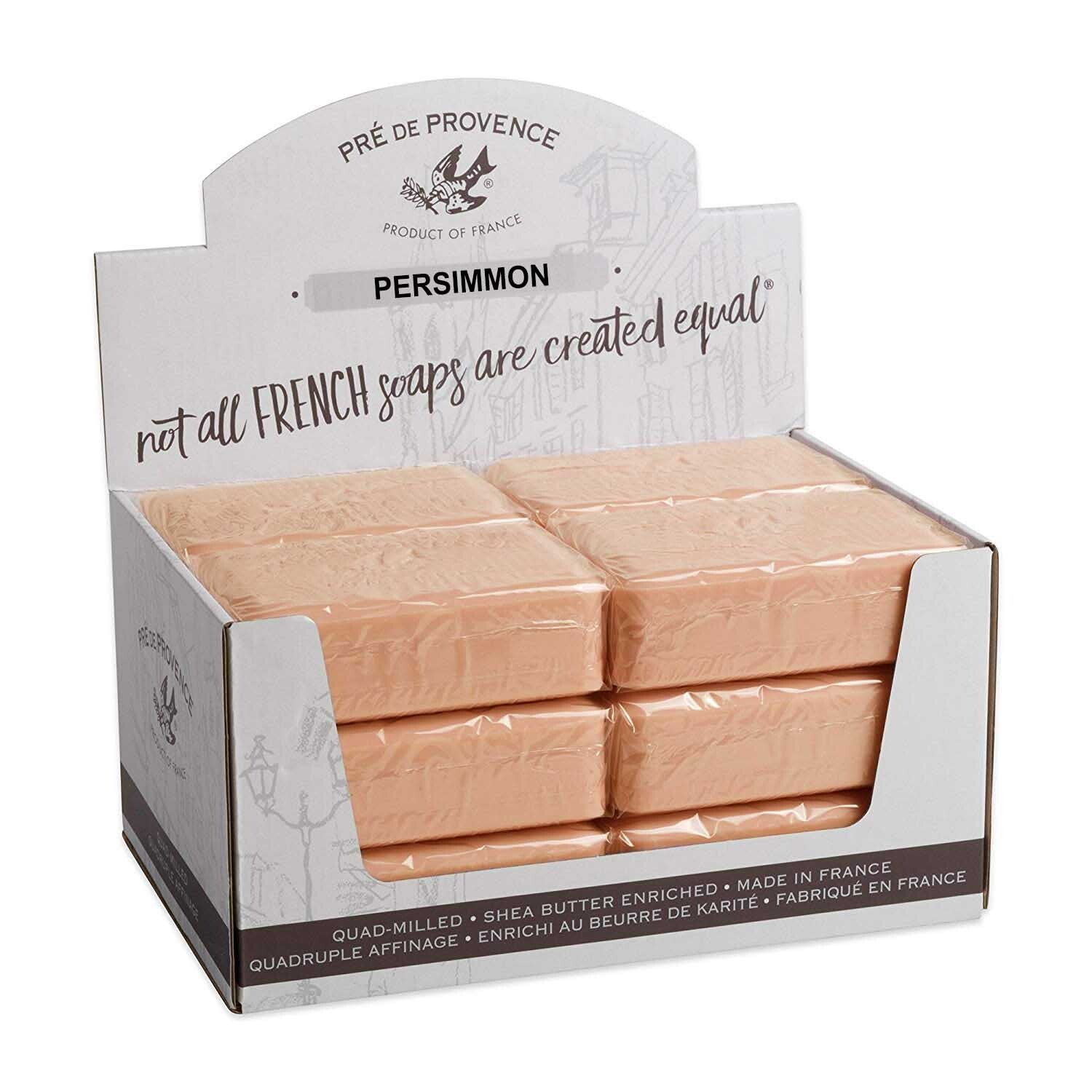 Pre de Provence PERSIMMON Case 12 x 250 Gram 8.8 Oz French Soap Bath Shower Bars