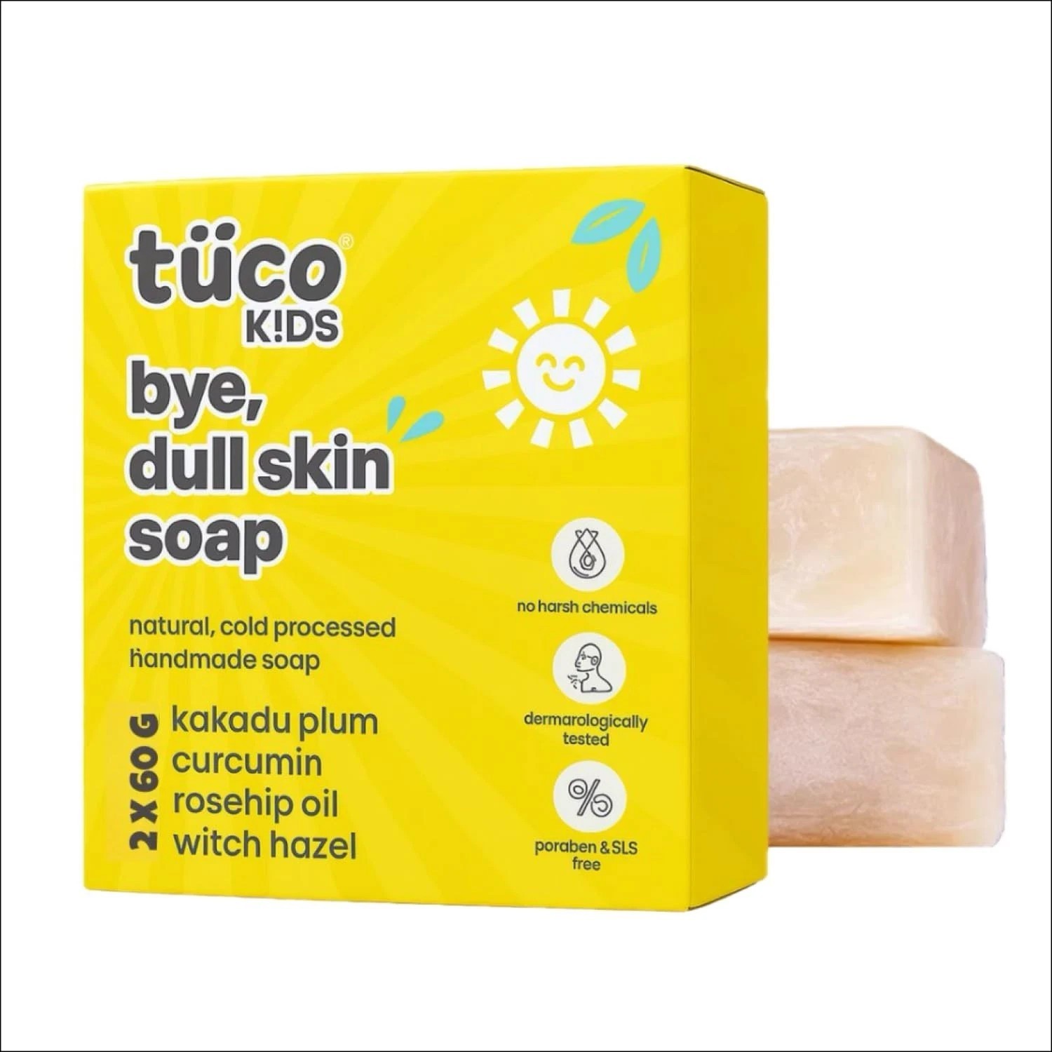 Tuco Intelligent Kids Bye Dull Skin Handmade Soap 60gm Each Set Of 2 E564
