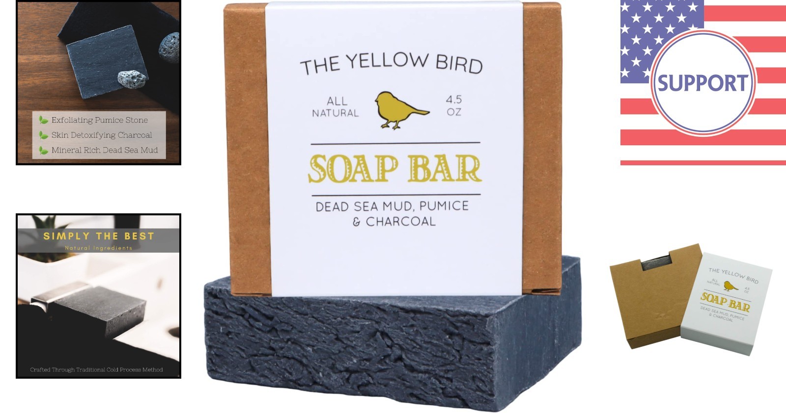 Organic Dead Sea Mud Soap with Charcoal & Pumice | Detoxifying Bar for All Skin