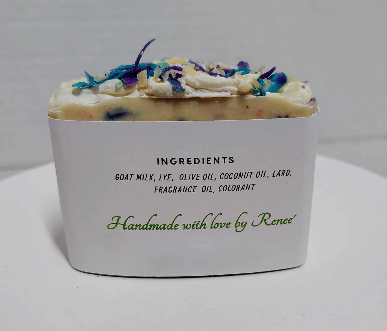 Handmade Goat Milk Soap Bar Sweet Pea Confetti Natural Skin Care Sunhi Soaps New
