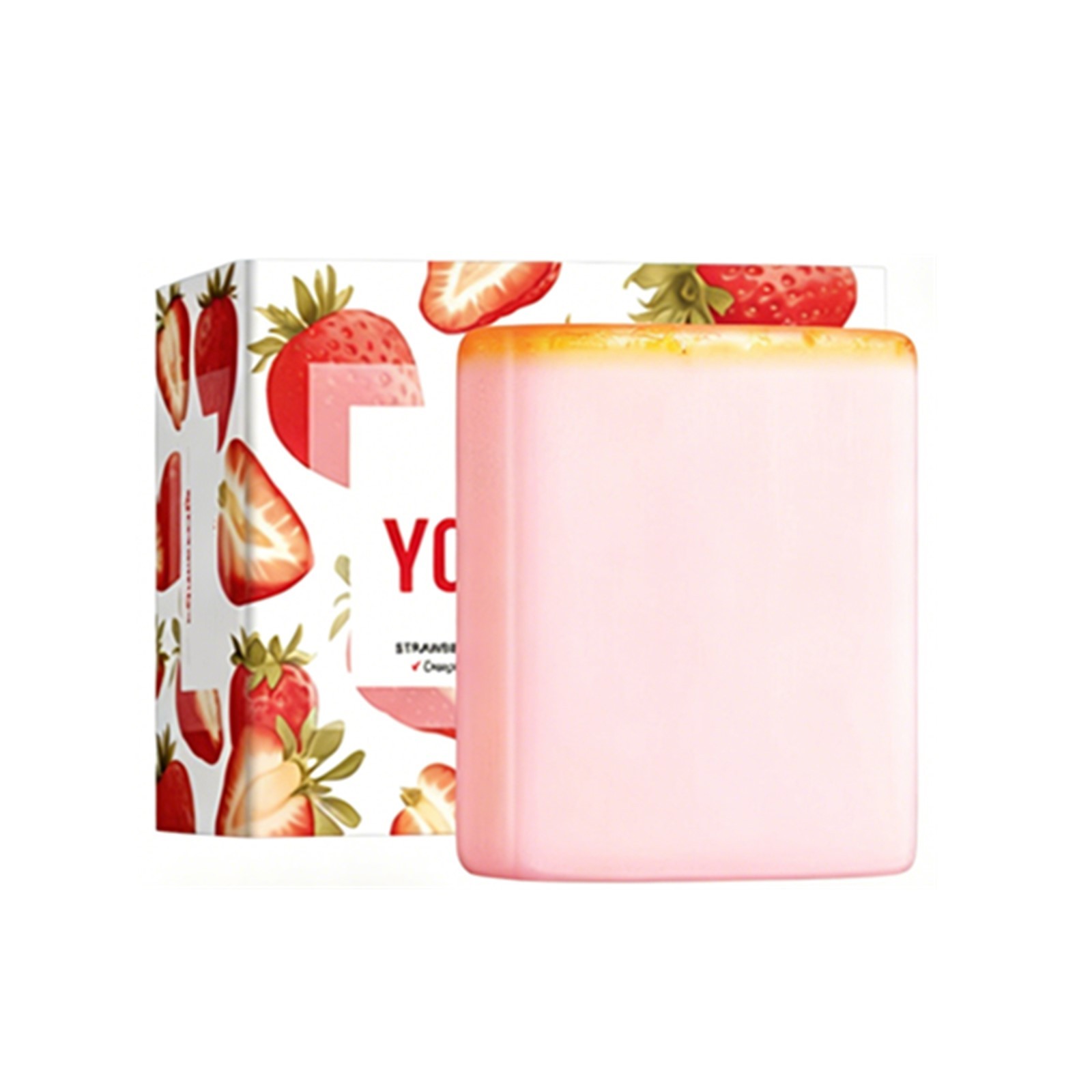 Women Strawberry-Scented For Private Personal Care Soap With Foaming Net 100g
