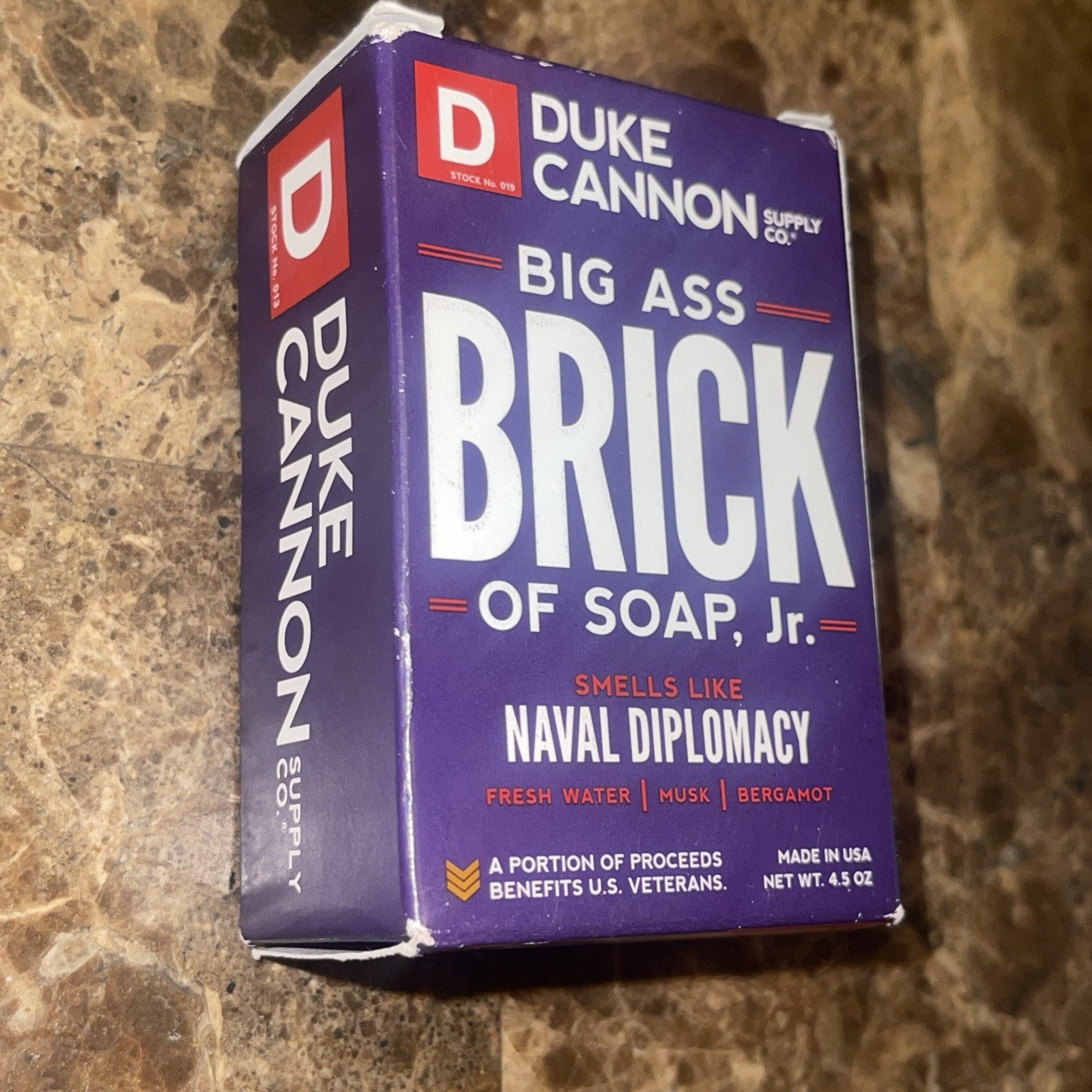 Duke Cannon Supply Co BIG ASS BRICK of Soap Jr Naval Supremacy 4.5 oz***