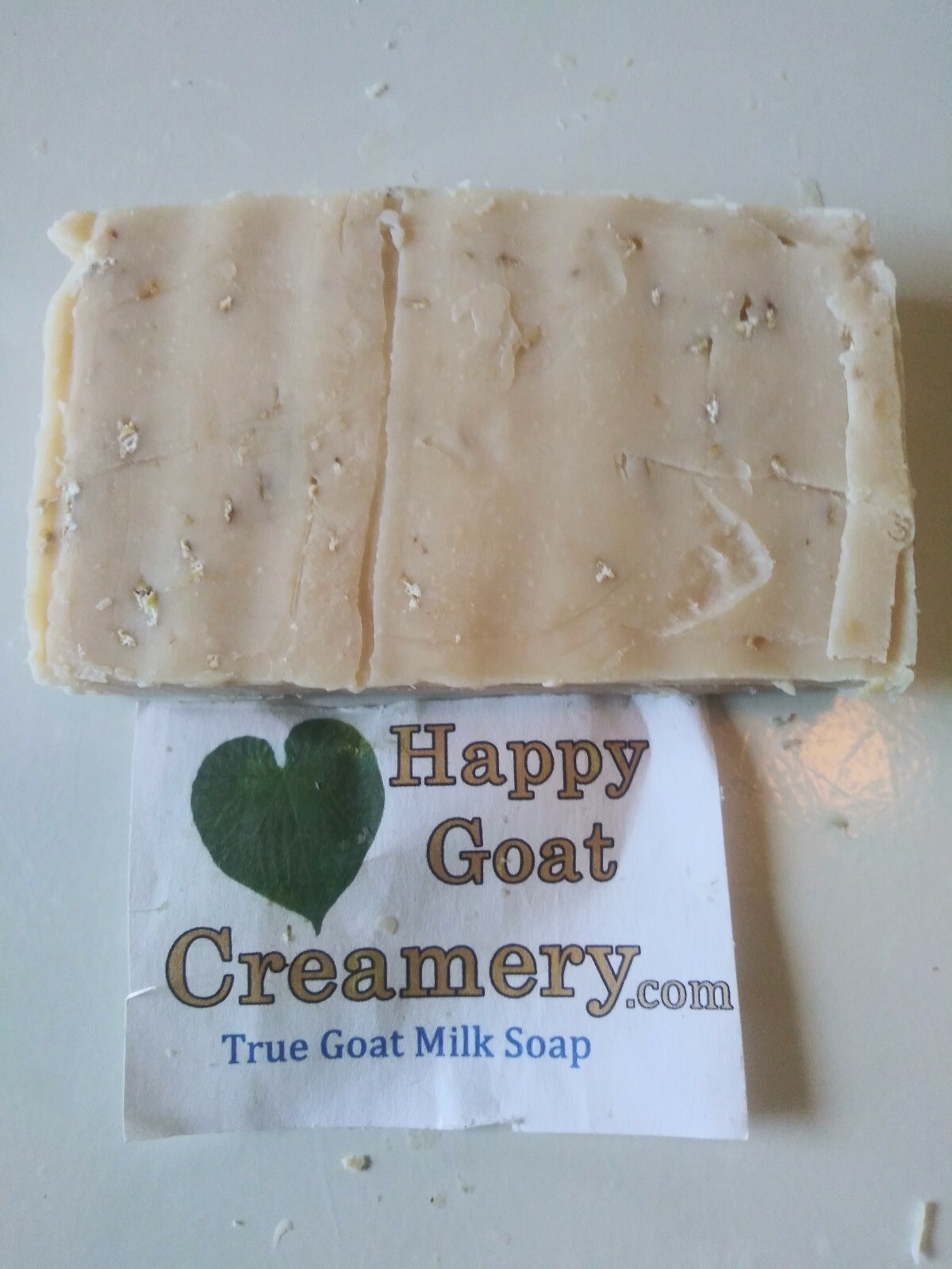 PEPPERMINT OATMEAL & HONEY GOAT MILK SOAP HAPPY GOAT CREAMERY PURE ESSENTIAL OIL
