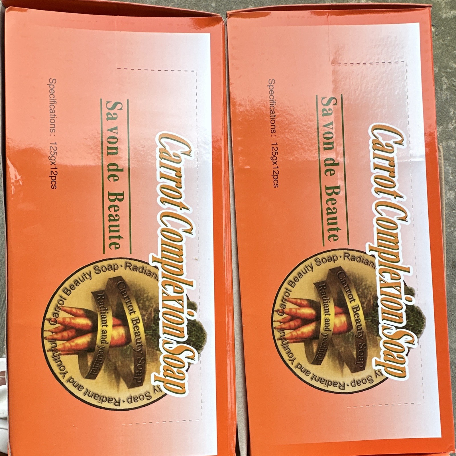 Savon de Beaute Carrot Beauty Soap Radiant Complexion Bar 125g Multipack 12