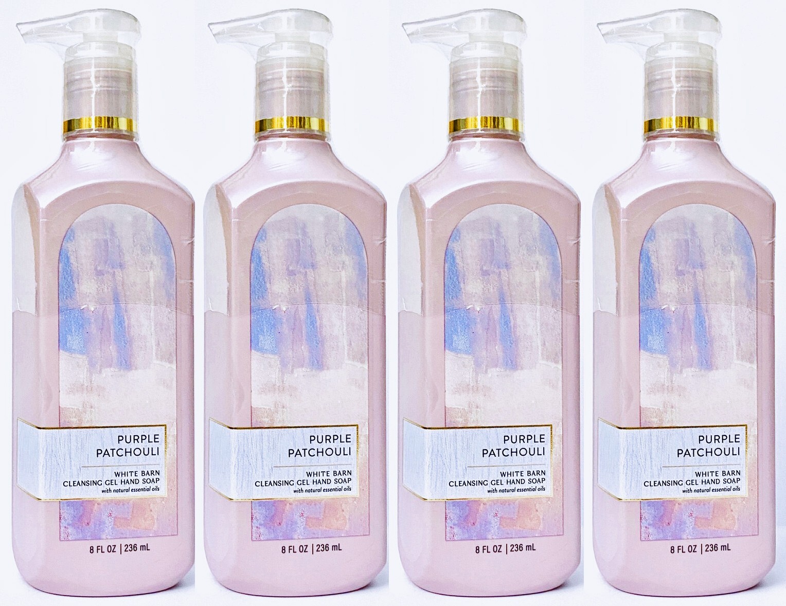 4 Bath & Body Works PURPLE PATCHOULI Cleansing Gel Hand Soap 8.0 oz