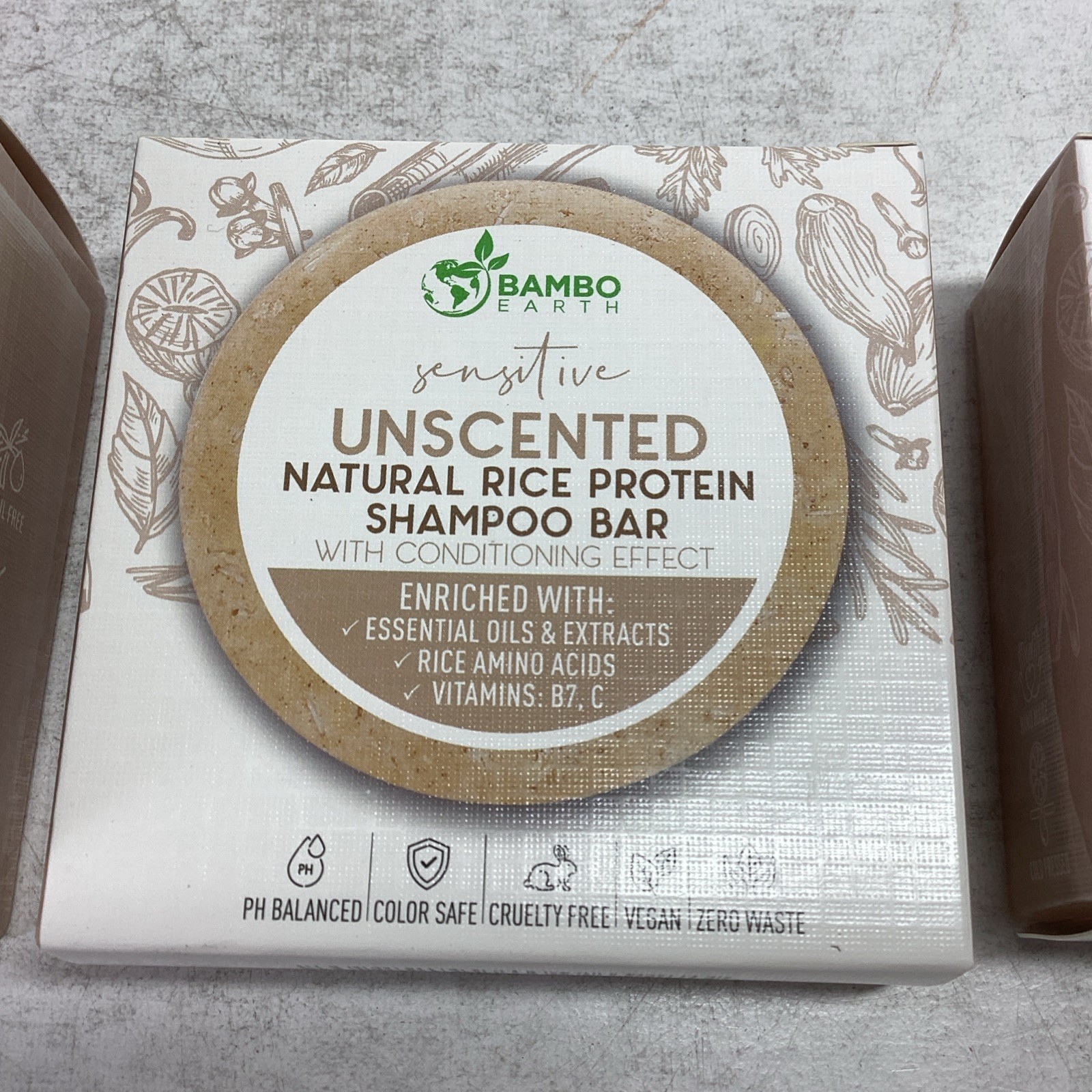 Bambo Earth Beauty Trio Body Wash, Shampoo & Conditioner Bars Chamomile Mint
